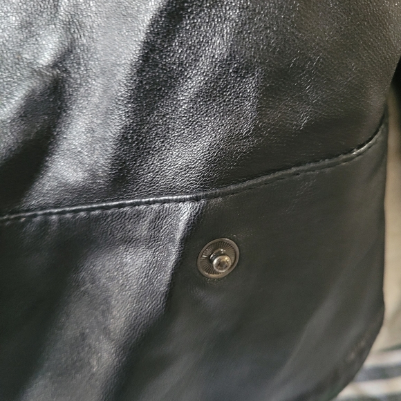 Pierrot Le Loup Paris Vintage Leather Jacket Designer Y2K Front Wrap Rouge sz M - Picture 11 of 16